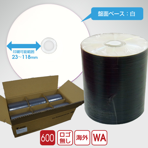 T-GOD DVD-R 業務用ワイド / 100枚ラップ巻600枚入 / 4.7GB / 16倍速